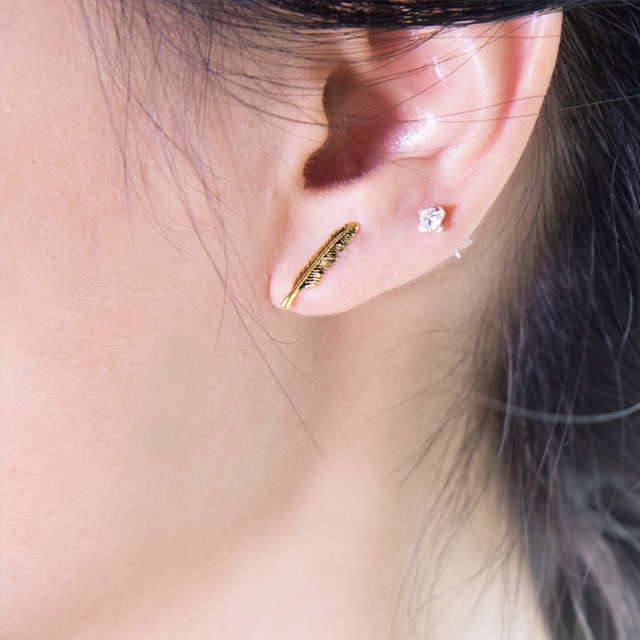 Mizuchol ต่างหูเงินแท้ ประดับเพชร  crystal  (Diamond Earrings) 3mm ราคา ถูกที่สุด ดีลบีเคเค แกลเลอรีภาพที่ 2