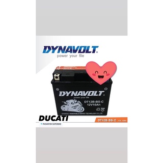 แบตเตอรี่ DUCATI Dynavolt  ไดน่าโวล์ด BATTERY DYNAVOLT DT12B-BS-C 12V 10Ah เทียบเท่า YUASA YT12B-BS