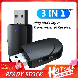 【พร้อมส่ง】อะแดปเตอร์รับส่งสัญญาณเสียงสเตอริโอบลูทูธ 5.0 USB 3.5 มม. AUX สําหรับ TV PC