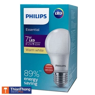 Philips หลอดไฟ ฟิลิปส์ LED Bulb 7W E27 รุ่น Essential