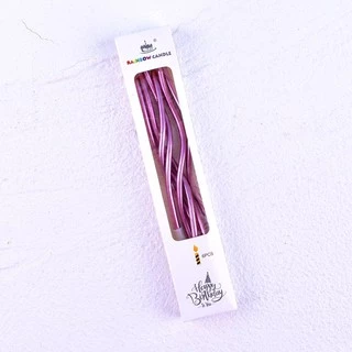 เทียนวันเกิด แบบเกลียว สีมุก และสีพาสเทล เทียน