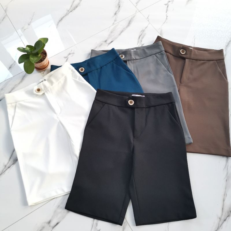 กางเกงขา 3 ส่วนผ้าโรเชฟทรงสวย ใส่เที่ยว ใส่สบายไม่มีไม่ได้แล้ว"S-XL"❤️