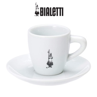 [Bialetti] ชุดถ้วยกาแฟ และจานรองเอสเปรสโซ่ อิตาลี คลาสสิก สีขาว จากโซล เกาหลี