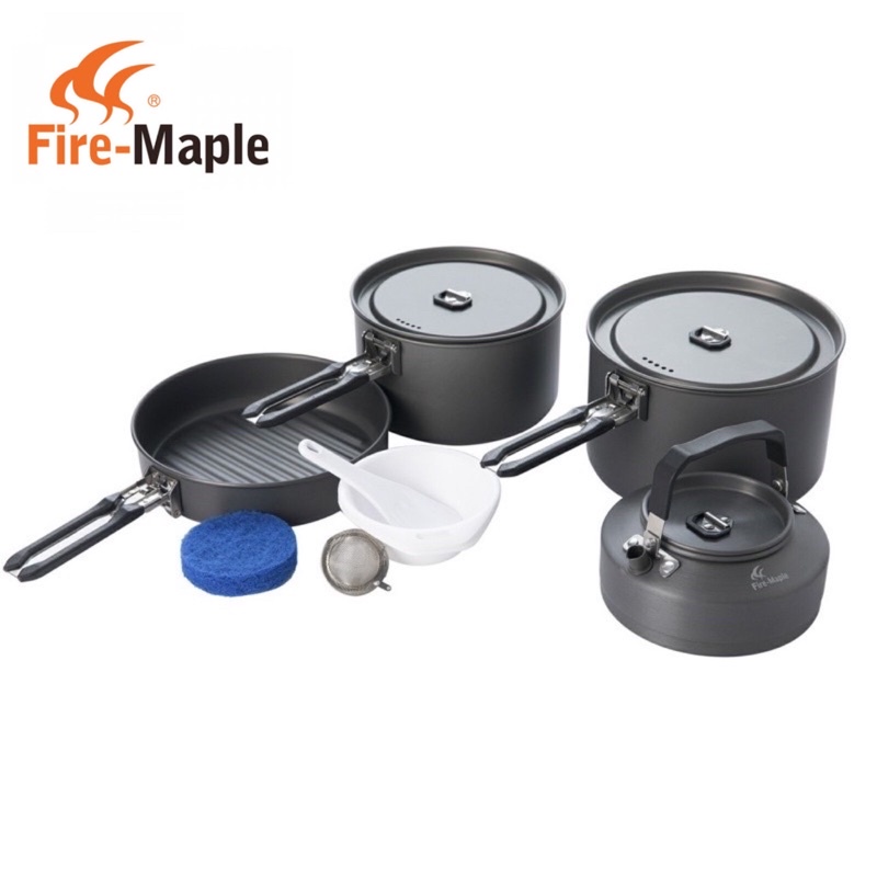 Fire maple Feast4 , Feast5 ชุดหม้อสนาม รุ่นมือจับล๊อคได้ สำหรับ 3-4 คน🔥