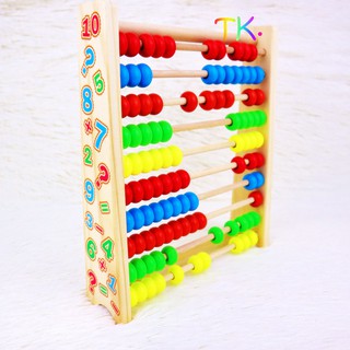 กิจกรรม ลูกคิดไม้ 10แถว10 Row calculating frames Wooden toyของเล่นเสริมพัฒนาการTK-Toys&amp;Kids ของเล่นไม้ ลูกคิดนับเลข