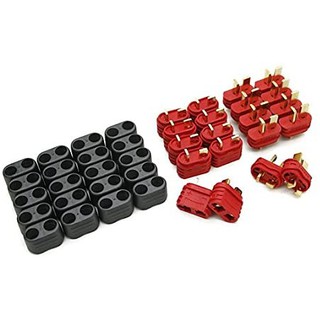 !!ของแท้ ชุบทอง!! Amass 5 คู่ Dean Plug (T Plug) พร้อมฝาฉนวนของแท้ สำหรับโดรน Lipoแบตเตอรี่ RC