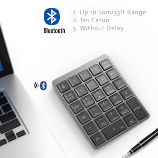 คีย์บอร์ด N960 Bluetooth Digital Keyboard แป้นพิมพ์ตัวเลขไร้สาย Bluetooth ที่มีฟังก์ชั่นคีย์ MINI Numpadสำหรับทำงาน