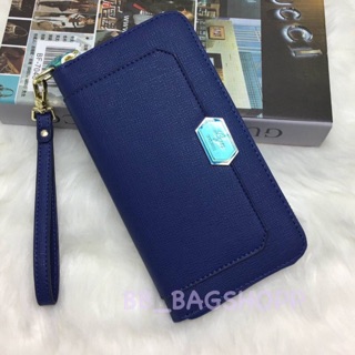 LYN Becky Long Zipper Wallet (outlet) สีน้ำเงิน