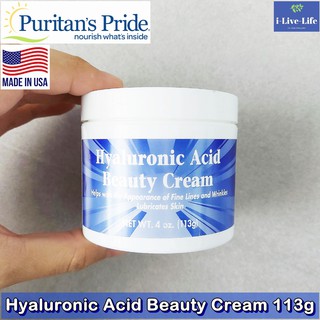 ครีมไฮยาลูรอนิค บำรุงผิวหน้า Hyaluronic Acid Beauty Cream 113g - Puritan’s Pride