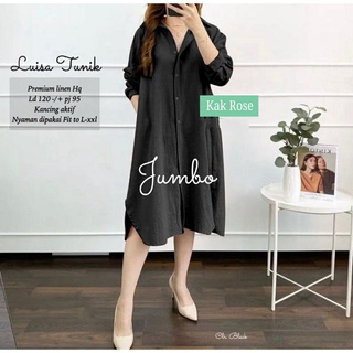 Yundhafashion Luisa Tunic Jumbo Xxl Ld เสื้อทูนิค ผ้าลินิน พรีเมี่ยม 120 ซม. Hq คุณภาพดีที่สุด เต็มปุ่ม