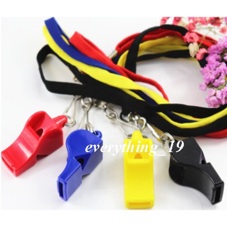 นกหวีดพลาสติก นกหวีดพร้อมสายห้อยคอ นกหวีดมีสายคล้องคอ พร้อมส่ง (DBA079)