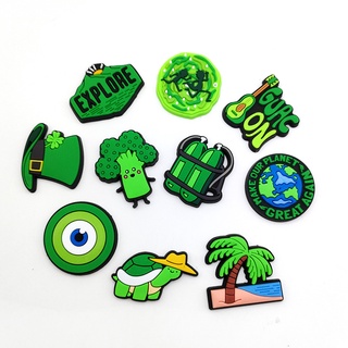 Jibbitz ตาชั่วร้ายน่ารัก สําหรับผู้ชาย ต้นไม้สีเขียว Jibits Crocs Charm Broccoli Turtle Croc Jibbits อุปกรณ์เสริมรองเท้า จี้หมุดตกแต่ง