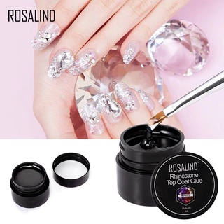 Rosalind Rhinestone Top Coat Glueกาวติดอะไหล่ แบบ 2 in 1 กาว+ท็อปโค๊ด ในตัว แบบกระปุกใช้ง่ายติดแน่น ขนาด 5ml. ต้องอบ UV