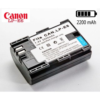 แบตเตอรี่ LP-E6 2200mAh (for canon EOS 5D MK III 5D MK II 6D 6D MK II 7D 7D MK II 70D 60D)