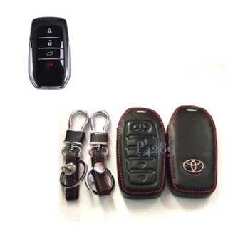 ###ซองหนังหุ้มกุญแจรีโมท โตโยต้า TOYOTA ALL NEW FORTUNER ,TOYOTA ALL NEW CAMRY [SMART KEY 4 ปุ่ม 2015-ปัจจุบัน]