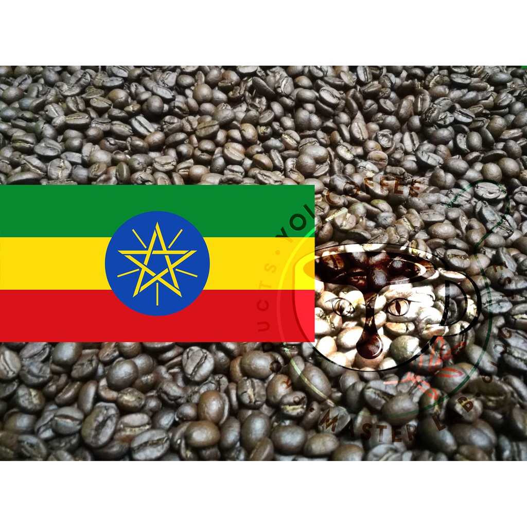 เมล็ดกาแฟคั่ว Premium Coffee Arabica 100 Ethiopia Guji ...