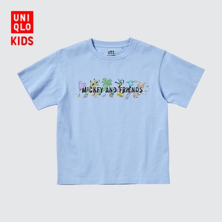 Uniqlo เสื้อยืด พิมพ์ลาย Mickeyy Friends แฟชั่นคู่รัก สําหรับผู้ชาย และผู้หญิง 451113