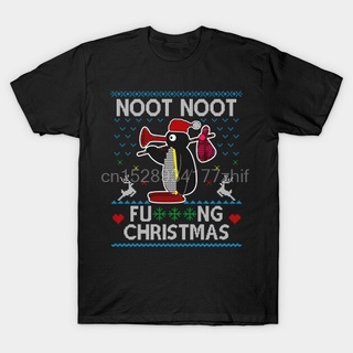 [S-5XL]เสื้อยืด พิมพ์ลาย Noot Noot Pingu Ugly Christmas สําหรับผู้ชาย