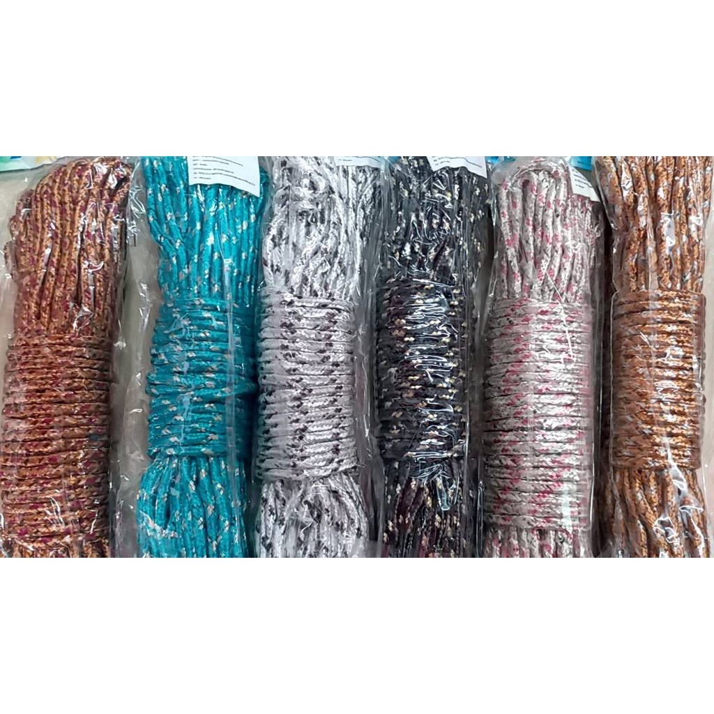 ✅(ถูกที่สุด พร้อมส่ง) เชือกไนลอน เชือกรัดสิ่งของ เชือกอเนกประสงค์  ยาว 20 เมตร คละสี