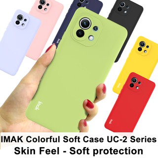 imak Xiaomi Mi 11 5G TPU Liquid เคสโทรศัพท์ซิลิโคนแบบบางพิเศษสําหรับ Simple Pure Color Full Protection Case Anti-Collision