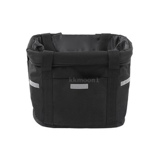 Bicycle Front Basket Removable Waterproof Bike Handlebar Basket Pet Carrier Frame Bag