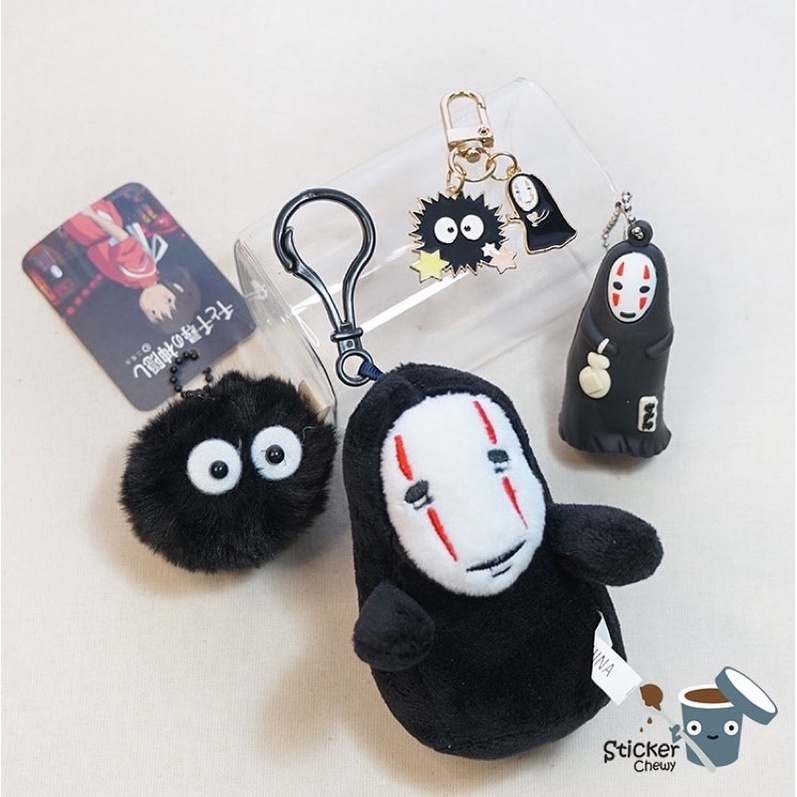 [ร้านไทย พร้อมส่ง] พวงกุญแจคาโอนาชิ kaonashi จาก spirited away และ ภูติฝุ่นจาก โตโตโร่ totoro พวงกุญแจ ghibli