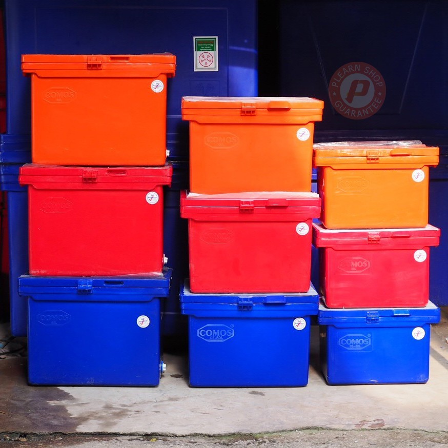 ถังแช่ ถังน้ําแข็ง ยี่ห้อ Comos ขนาด 80 ลิตร  (Ice box 80L.) มีบานพับ เนื้อหนา เกรดเอ (Food grade) เก็บความเย็นได้นาน ราคา ถูกที่สุด ดีลบีเคเค แกลเลอรีภาพที่ 9