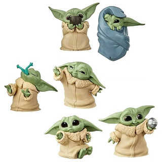 ฟิกเกอร์ Yoda Grogu Yoda Grogu ขนาด 5-6 ซม. ของเล่นสําหรับเด็ก 6 ชิ้น