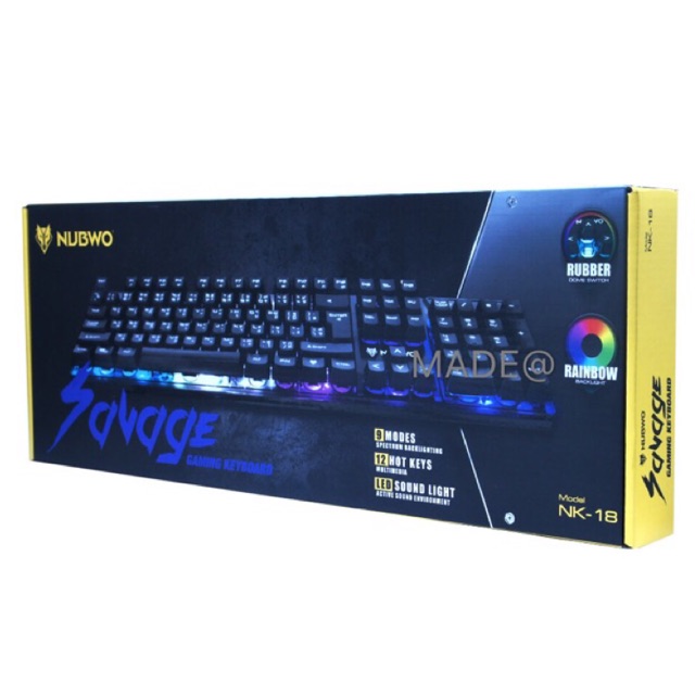NUBWO GAMING KEYBOARD รุ่น NK-018 คีย์บอร์ดสำหรับเล่นเกมส์