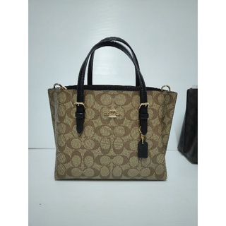 New Coach Mollie Tote 25 In Signature Canvas