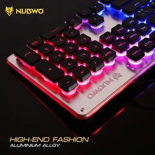 Nubwo Gaming Keyboard Fortune NK-32 คีย์บอร์ดเกมมิ่ง ไฟรุ้ง7สี (คีย์บอร์ดภาษาไทย) ประกันศูนย์ 1 ปี