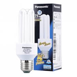 Panasonic หลอดตะเกียบ  หลอดไฟ ขนาด 14w 18w 23W แสงขาว และ 5W 14W แสงwarm พานาโซนิค​ ขั้ว E27