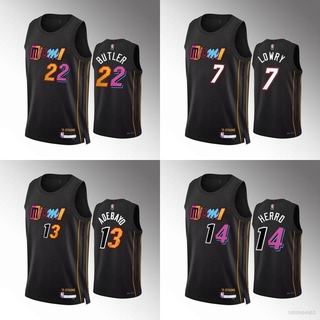 เสื้อกีฬาแขนกุด ลายทีม BKB NBA Jersey Miami Heat Butler Adebayo Lowry Herro Classic พลัสไซซ์