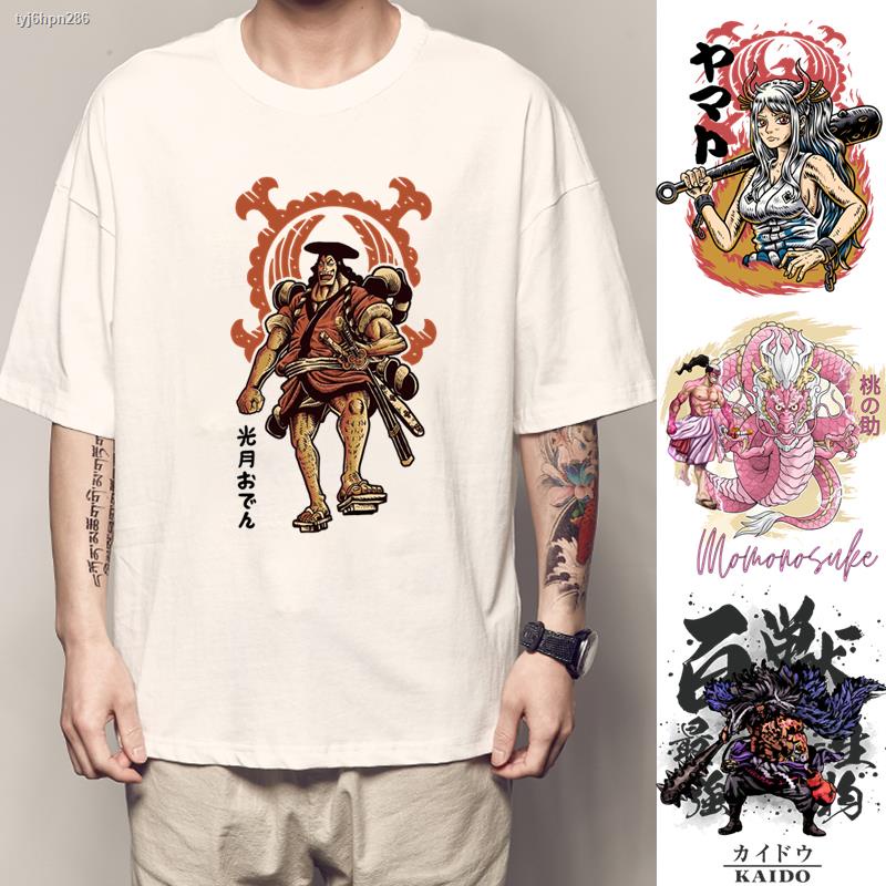 เสื้อยืดผ้าฝ้ายCOTTON เตรียมจัดส่ง❈▲№Last Words One Piece พิมพ์เสื้อยืด Koyuki Oda แขนสั้นและ Kingdom of Beasts Kaido อะ