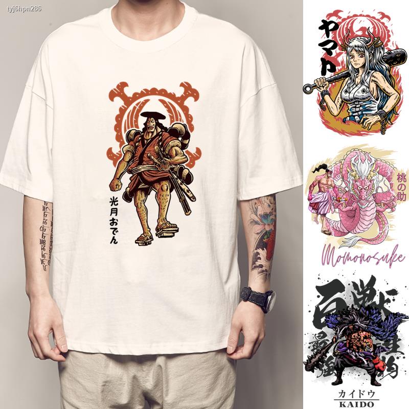 เสื้อยืดผ้าฝ้ายCOTTON เตรียมจัดส่ง❈▲№Last Words One Piece พิมพ์เสื้อยืด Koyuki Oda แขนสั้นและ Kingdo