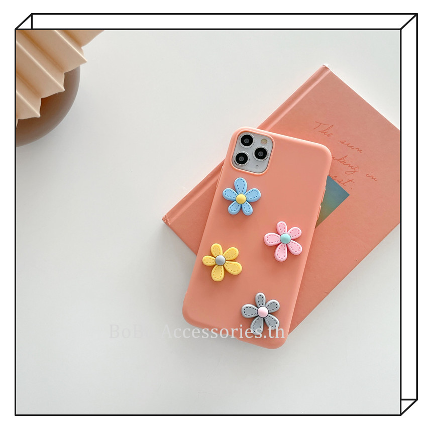 เคสโทรศัพท์มือถือ TPU แบบนิ่ม ลายดอกไม้ 3D สําหรับ Realme C21Y C25Y C2 C3 C11 2020 C12 C17 Narzo 30A 20 Pro #8