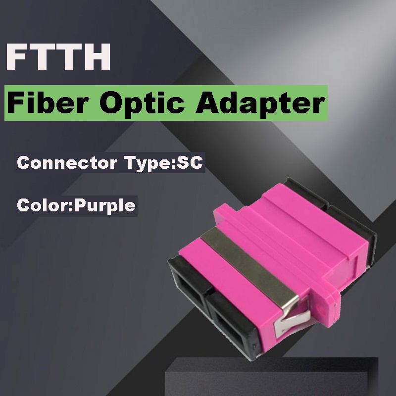 FASO 50-500Pcs SC Fiber Optic Adapter Duplex OM4 Fiber Coupler Conector Fibra Optica