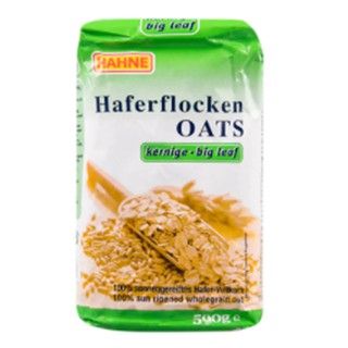 ฮาทเน่เกล็ดข้าวโอ๊ตหยาบ 500กรัมHattne Oat Flakes Big Leaf 500g.อาหารเช้า ซีเรียล กราโนล่าและข้าวโอ๊ต วัตถุดิบ