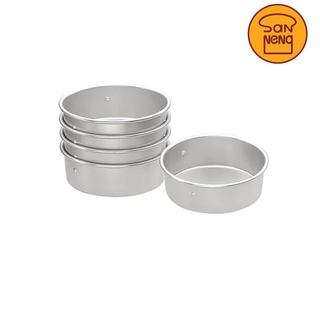 San Neng  Deep Round Embossed Cake Pan Fix Botton / พิมพ์อบเค้ก