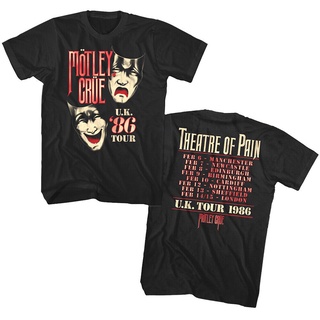 [COD]เสื้อยืด พิมพ์ลายวงร็อคเฮฟวี่เมทัล Motley Crue Theatre of Pain UK Tour 1986 คลาสิก สําหรับผู้ชาย JLkbbm95BKckjo93