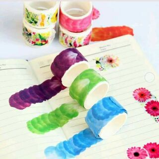 สีม่วง 1 สี พร้อมส่ง Washi tape flower Scrapbooking note post-it Paper Crafts sticky notes เทป ดอกไม้  ตกแต่ง เทปกระดาษ