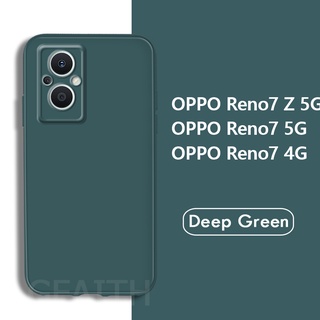 2022 เคสโทรศัพท์ OPPO Reno 7 Z 5G Reno7 4G Thai Version New Fashion Drop Protection Skin Feel Solid Color Silicone TPU Simple Soft Case Cover เคส Reno7Z