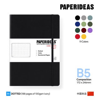 Paperideas B5 Dotted Hardcover Notebook - สมุดโน๊ตเปเปอร์ไอเดีย B5 ปกแข็งลายจุด