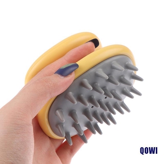 (QOWI)Scalp Shampoo Washing Head Hair Growth Massage Brush Silicone Comb Bath Care