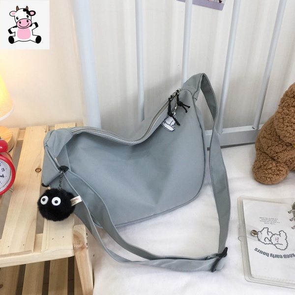 ญี่ปุ่นฮาราจูกุสาวสีทึบนุ่มสาวกระเป๋าสะพายเกาหลี-styleinssimple Messenger Bag (ไม่มีจี้))
