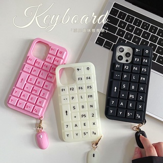 iphone 13 12 11 pro x xr xs max 6 7 8 plus se 2020 Keyboard luminous ฟองนุ่มปลอกซิลิโคน Relive Stress Pop Fidget เคสมือถือ Antistress Sensory กันกระแทกเคสโทรศัพท์มือถือ