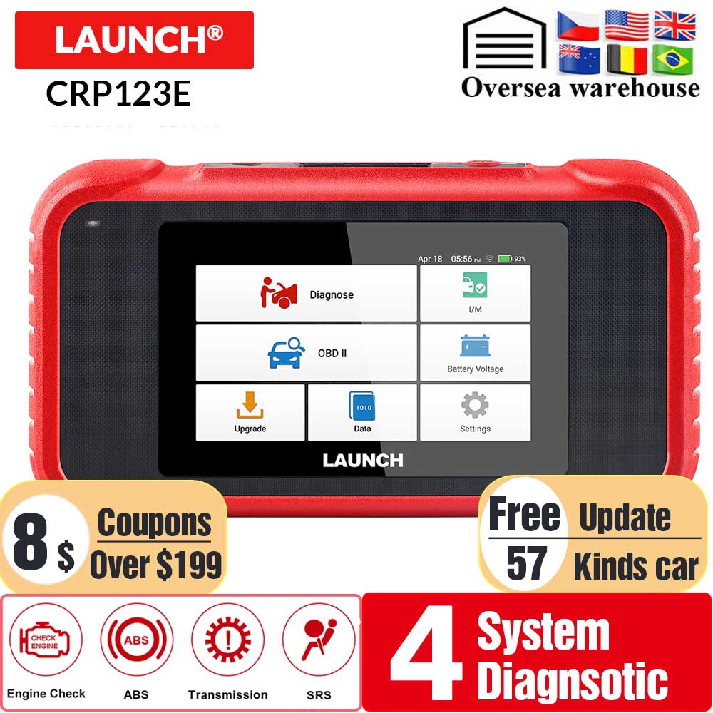 เปิดตัว X431 CRP123 CRP123E OBD2 เครื่องสแกนเนอร์อัตโนมัติรองรับ ABS/SRS/GearBox/Engine System CRP 1