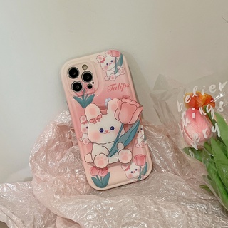 พร้อมส่งในไทย🌴 เคสโทรศัพท์ เคส เคสมือถือ เคส TPU เคสนิ่ม ไอริงกระต่ายทิวลิป+เคส TPU-S1219