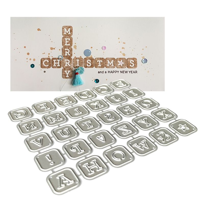 Alphabet Letters Metal Cutting Dies Stencil Scrapbooking DIY Album Stamp Paper