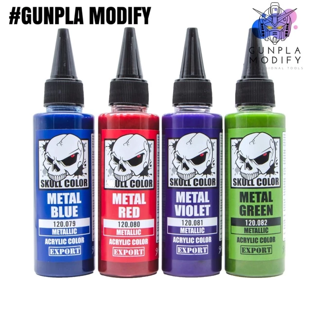SKULL COLOR สีอะคริลิค ผสมสำเร็จ (สีเมทัลลิก) 60 ml